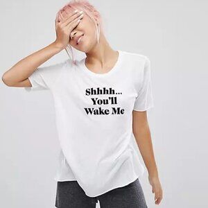 NWT Wildfox Graphic Short Sleeve Tee White M